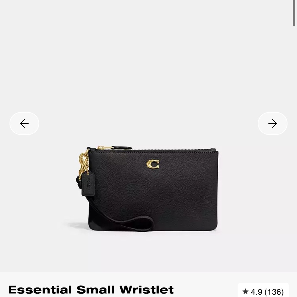 New Coach leather essential wristlet - Picture 2 of 6